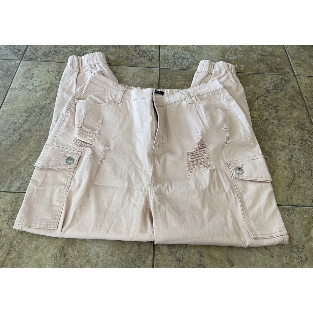 Rue 21 + Distressed Pant Womens 1x Peach - Picture 3 of 7